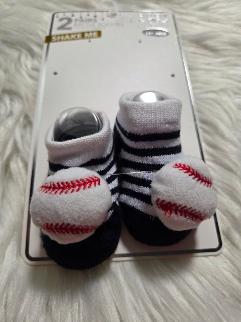 Baby Baseball Rattle Socks - Picture 4 of 5
